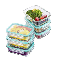 glass food container  6pcs set